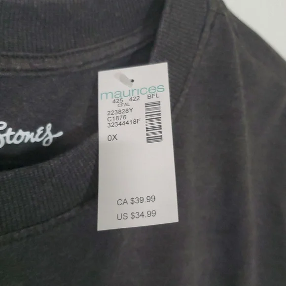 Maurices Gray Rolling Stones Graphic Tee - Picture 3 of 6